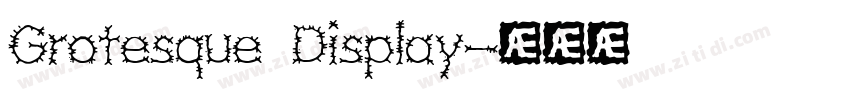 Grotesque Display字体转换